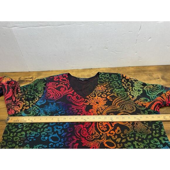 Ali Miles Women's 3XL Multicolor 3/4 Sleeve Top - Picture 8 of 10